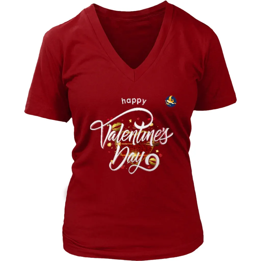 Happy Valentine's Day Shirt V-neck|Womens Valentines Shirts|Gift (8 Colors)