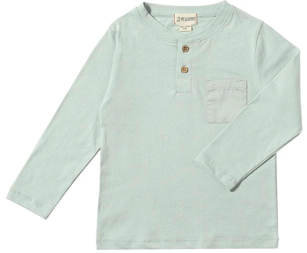 Harvard Henley- Pale Mint