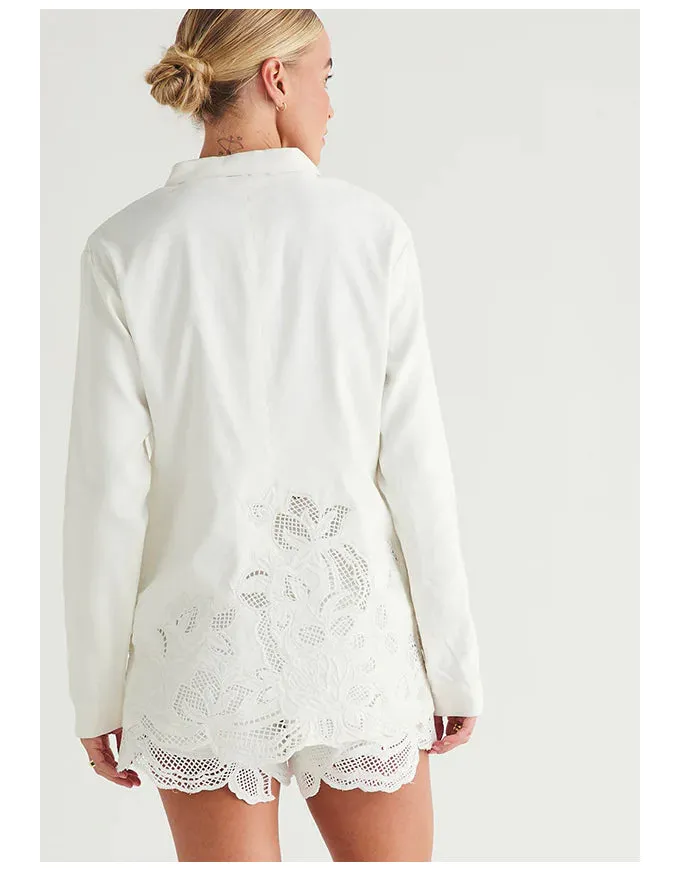 Helia Blazer Ivory