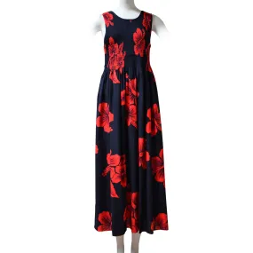 Hibiscus Women's Long Elastic Tank Dress