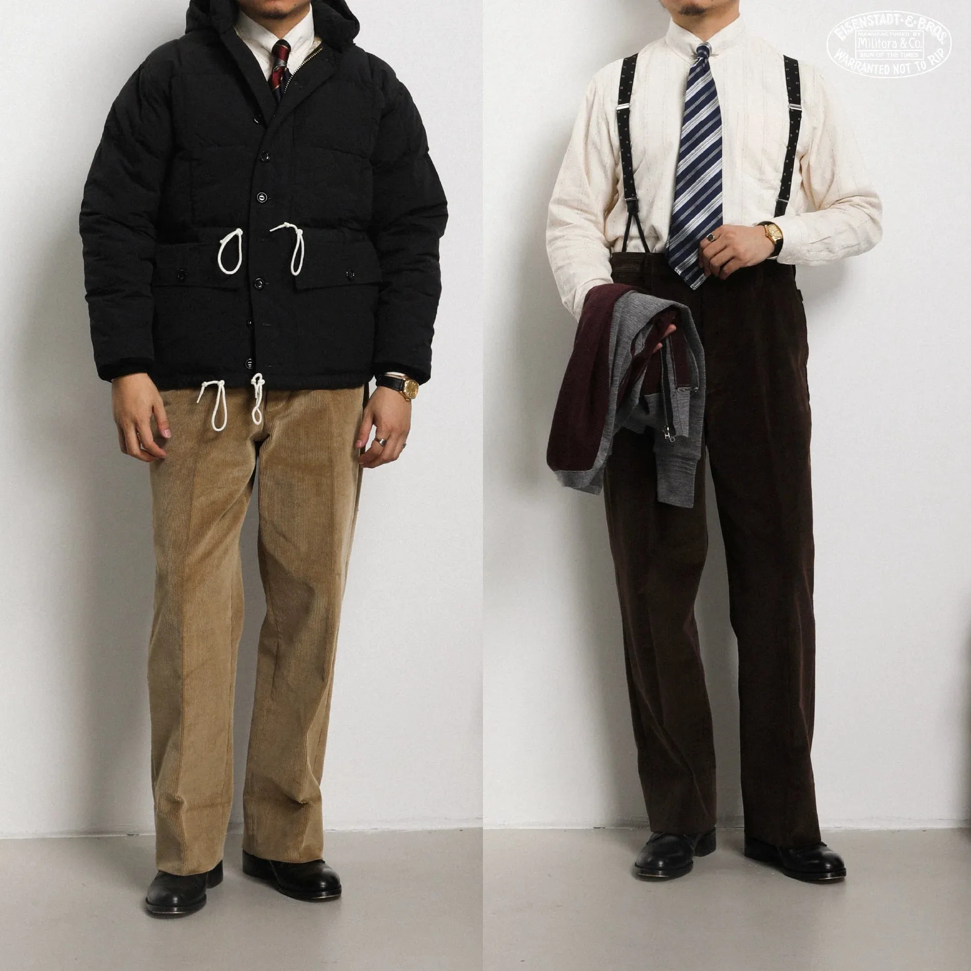 High Waist Heavyweight Corduroy Trousers