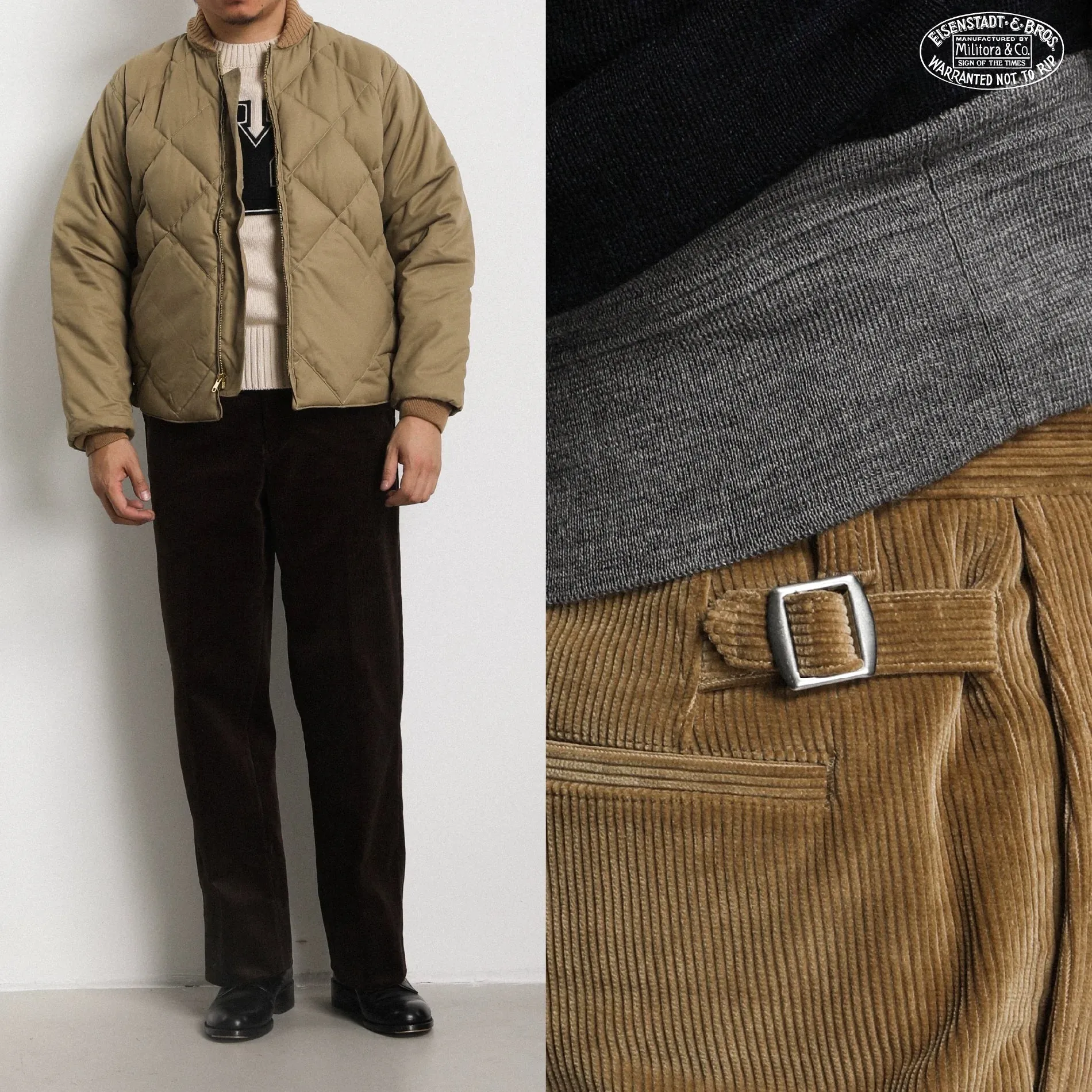 High Waist Heavyweight Corduroy Trousers