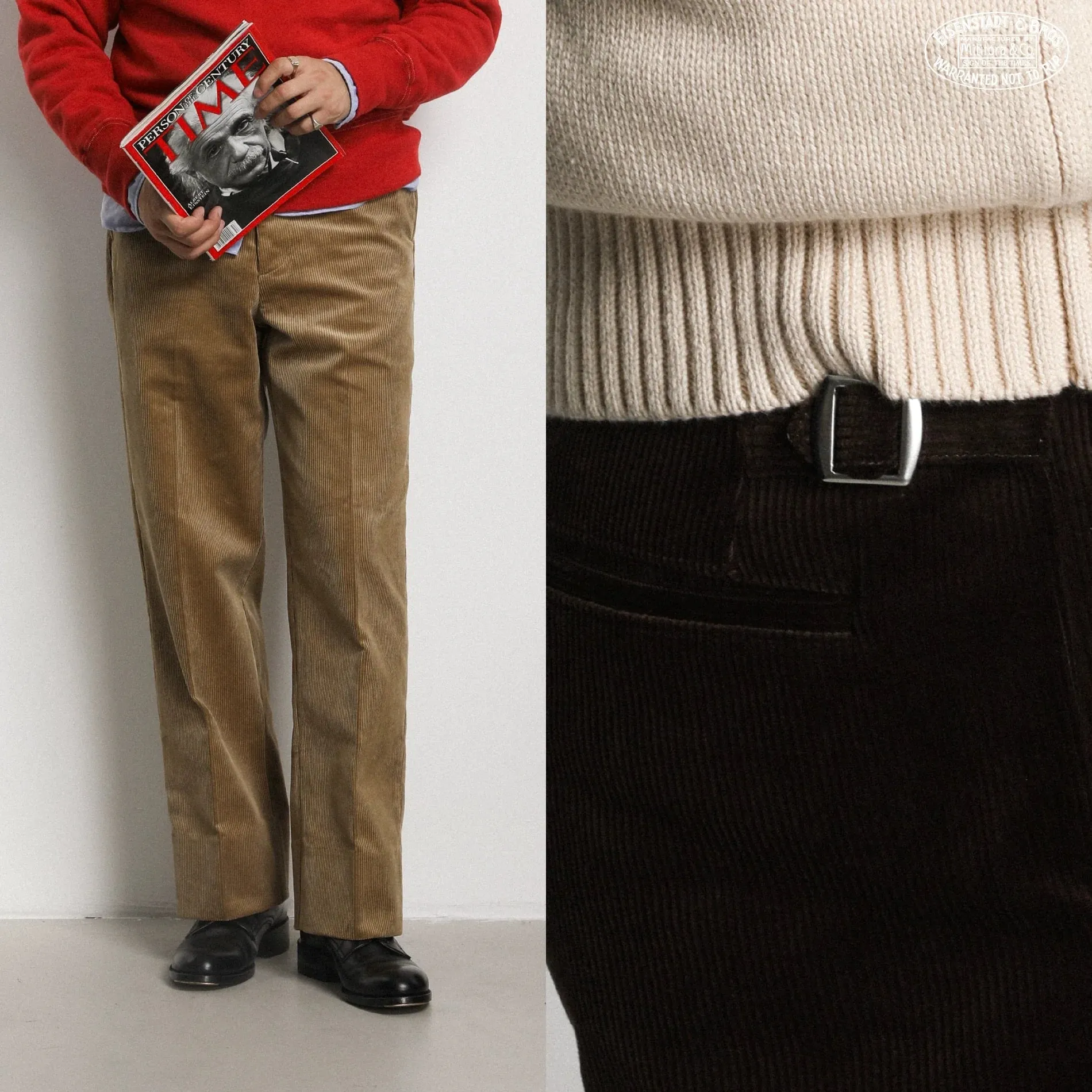 High Waist Heavyweight Corduroy Trousers