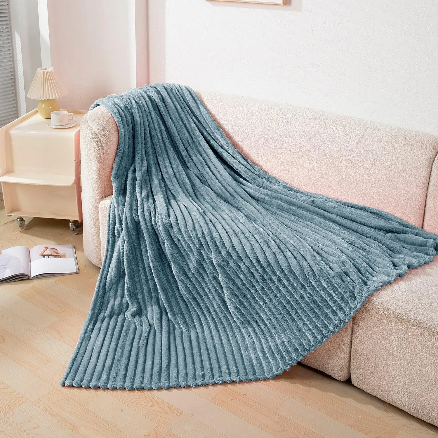 HOKIPO AC Blanket Double Bed Queen, 200x230 cm / 6.5x7.5 feet, Bluish Grey