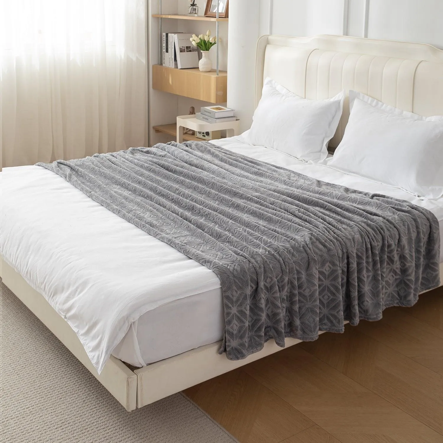 HOKIPO AC Blanket Double Bed Queen, 200x230 cm / 6.5x7.5 feet, Grey
