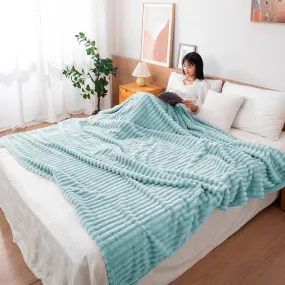 HOKIPO AC Blanket Double Bed Queen, 200x230 cm / 6.5x7.5 feet, Sky Blue