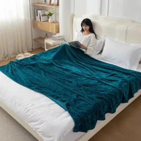 HOKIPO AC Blanket Double Bed Queen, 200x230 cm / 6.5x7.5 feet, Teal