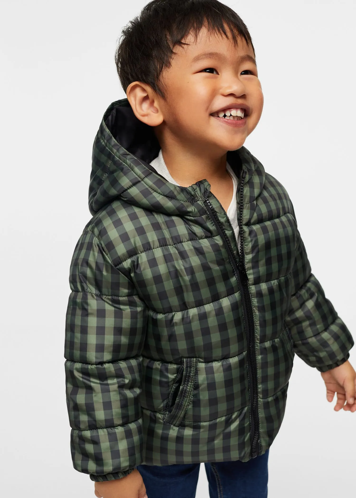 Hood quilted coat