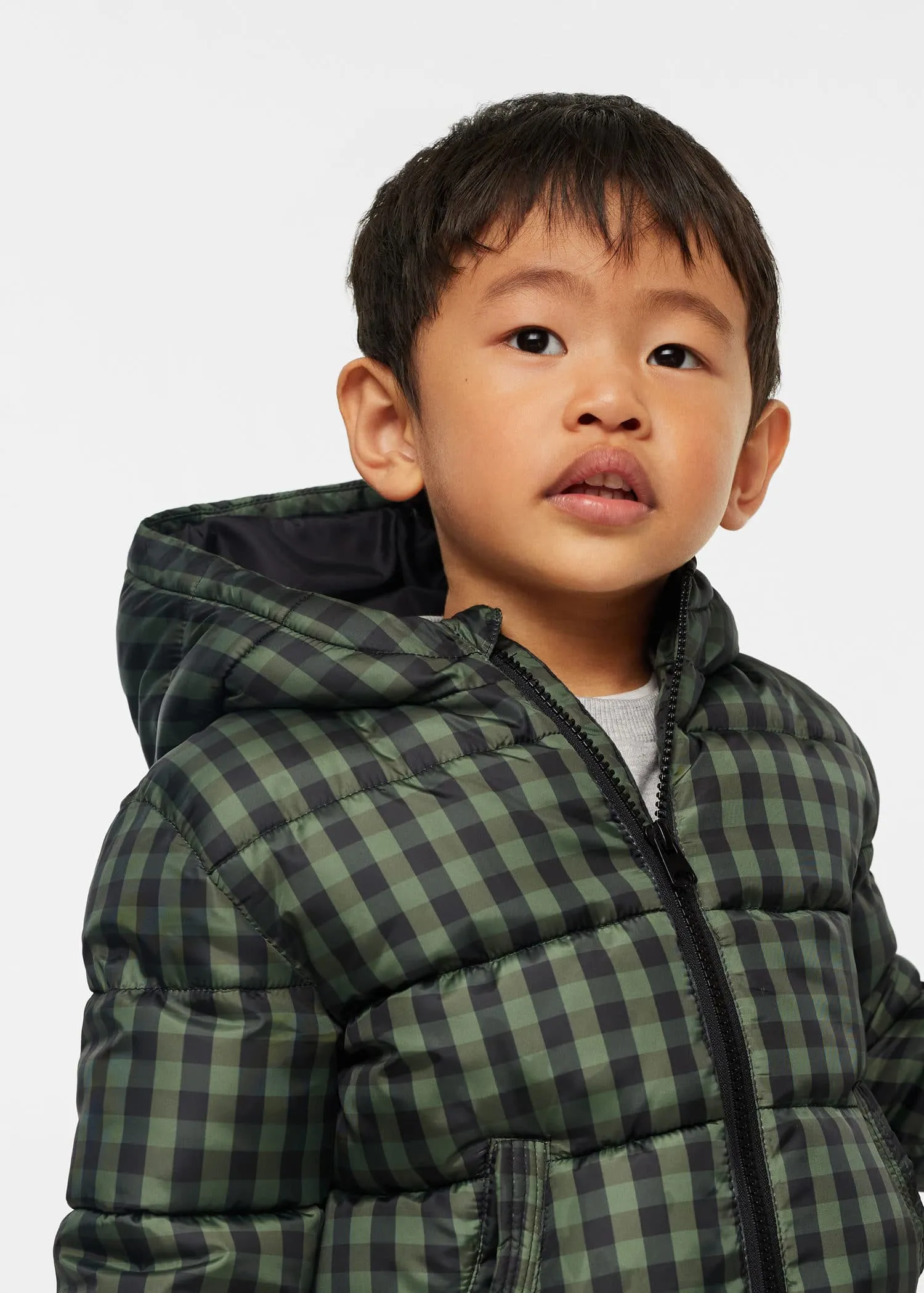 Hood quilted coat