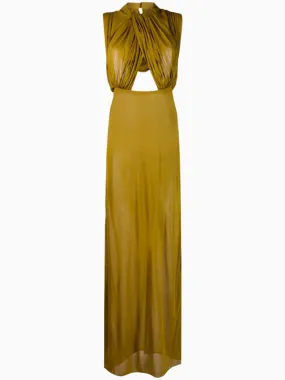 Hooded cut-out maxi dress