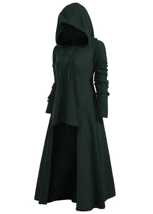 Hooded Pocket High Low Drop Shoulder Longline Sweater