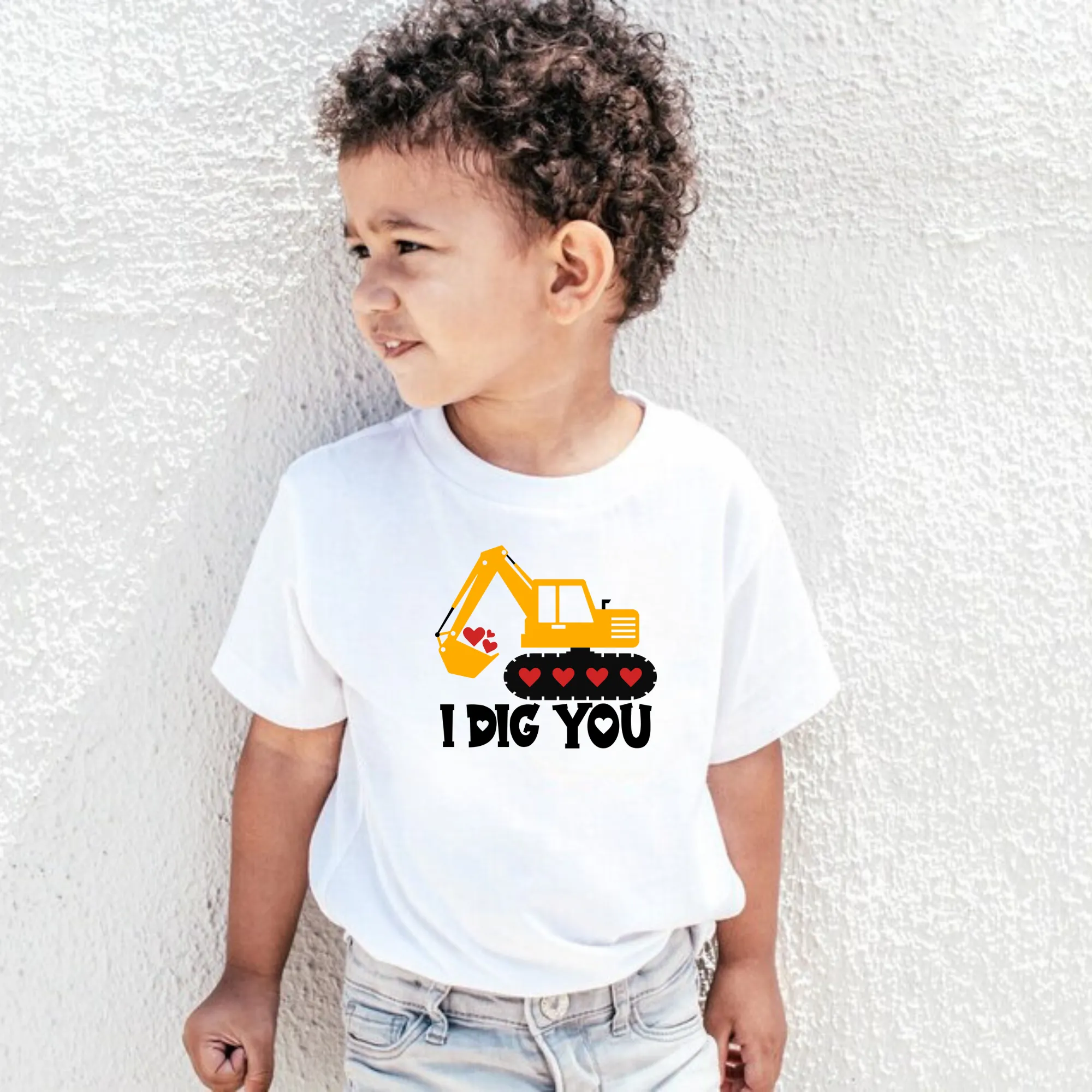 I Dig You | Boys Construction Valentine's Day Shirt