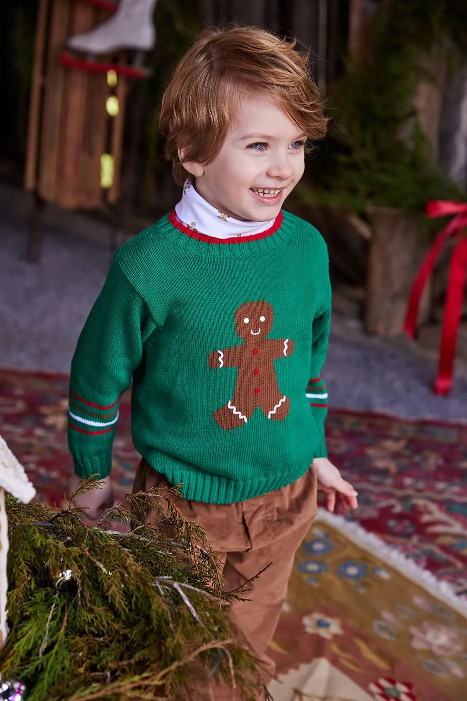 Intarsia Sweater - Gingerbread