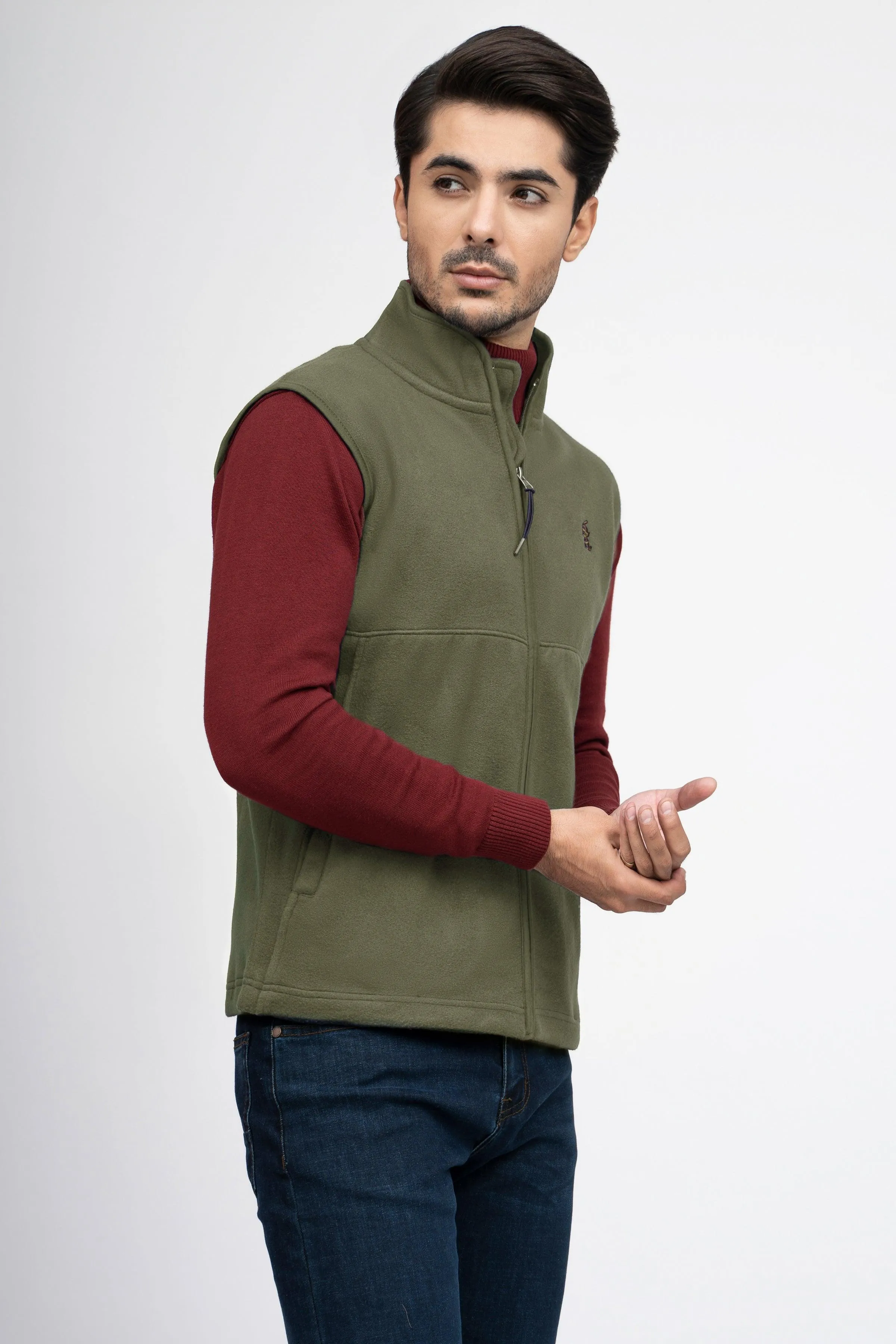 JACKET POLAR FLEECE S/L KHAKI