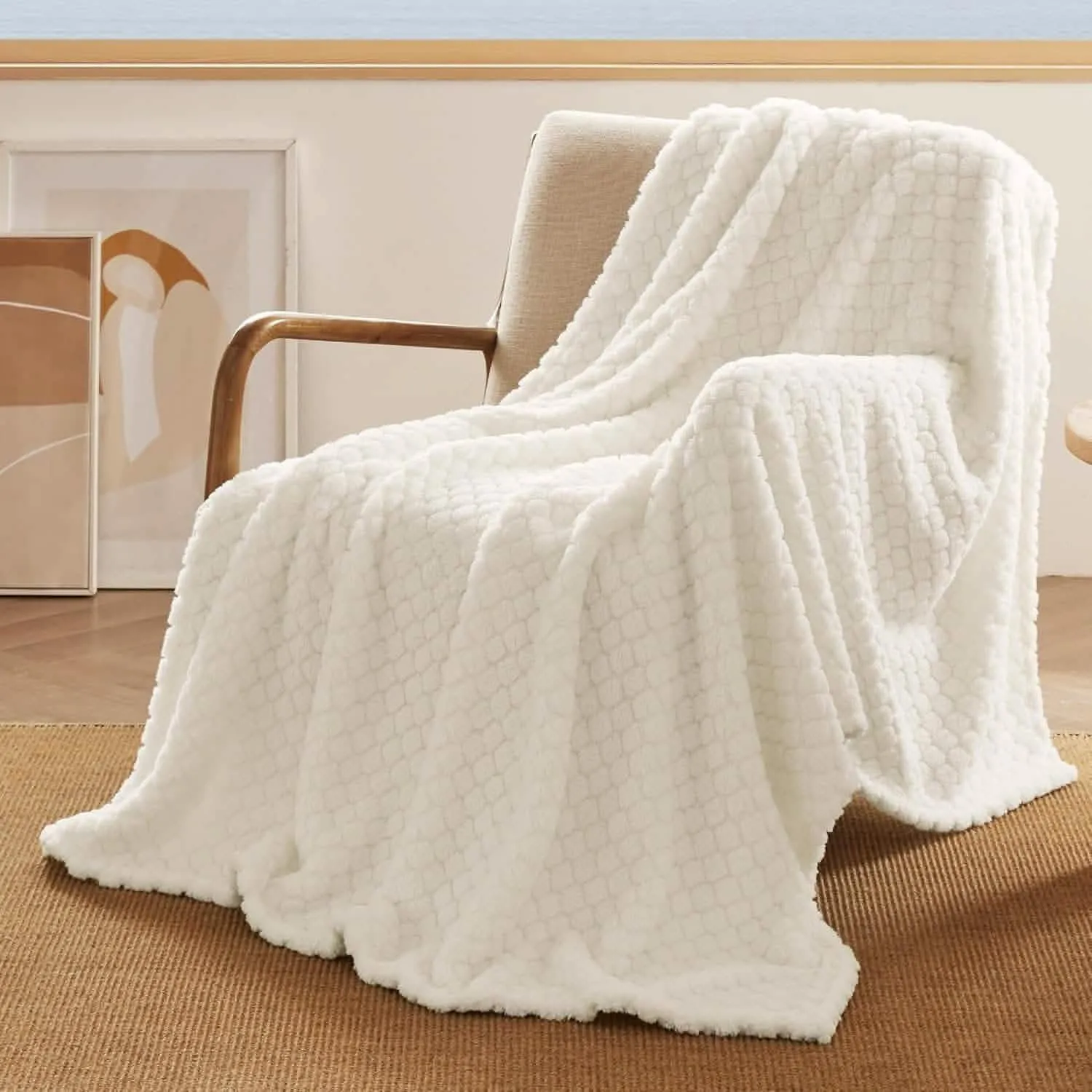 Jacquard Shaggy Sherpa Fleece Blanket