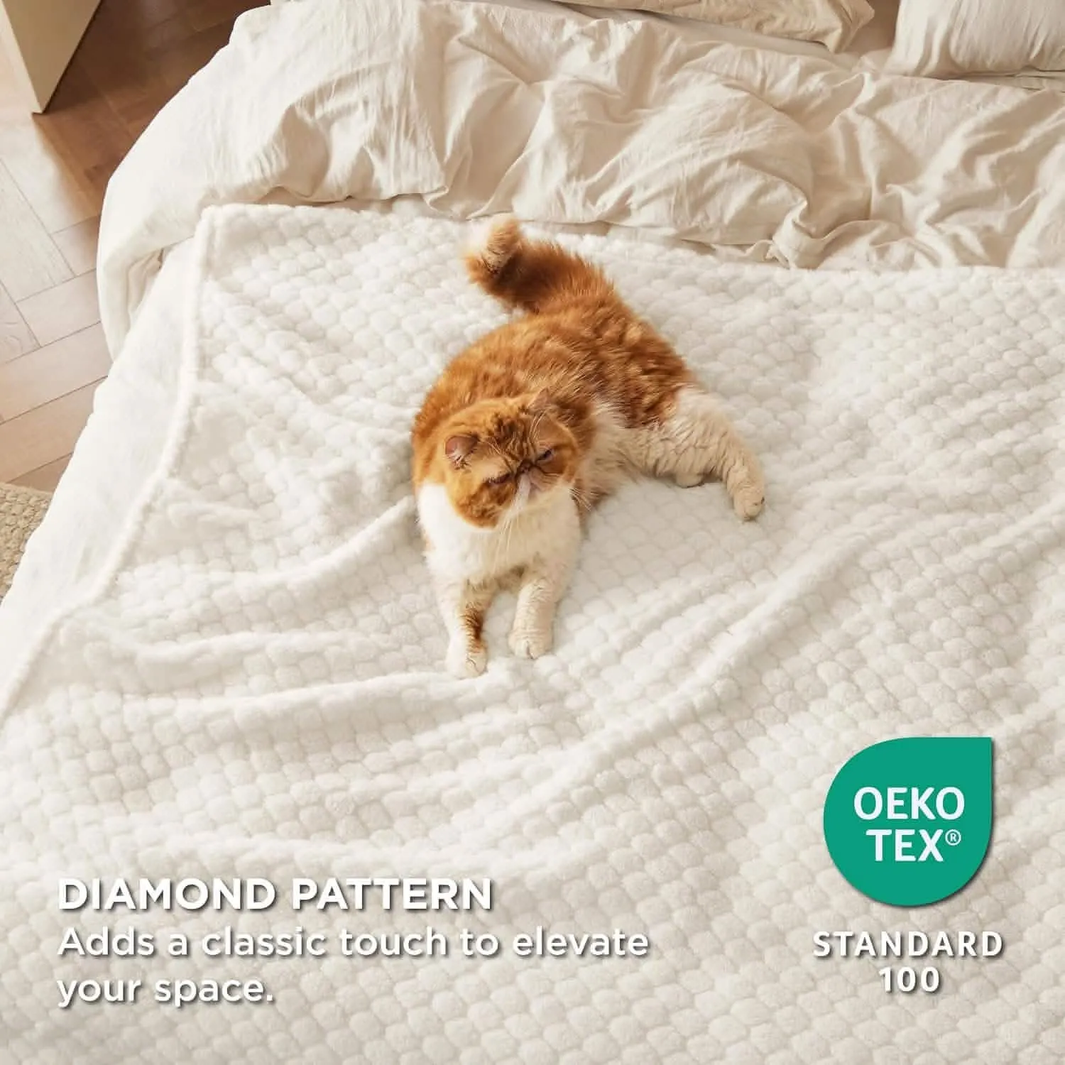 Jacquard Shaggy Sherpa Fleece Blanket