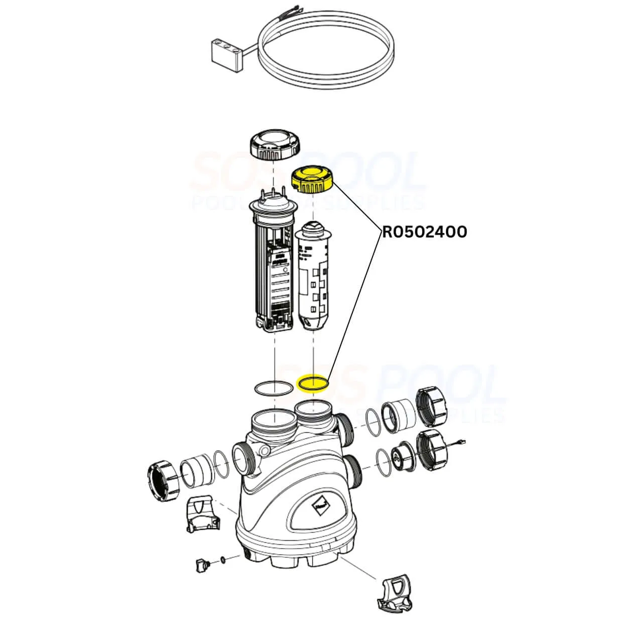 Jandy Small Collar With O-Ring For Fusion Soft Salt Systems | R0502400
