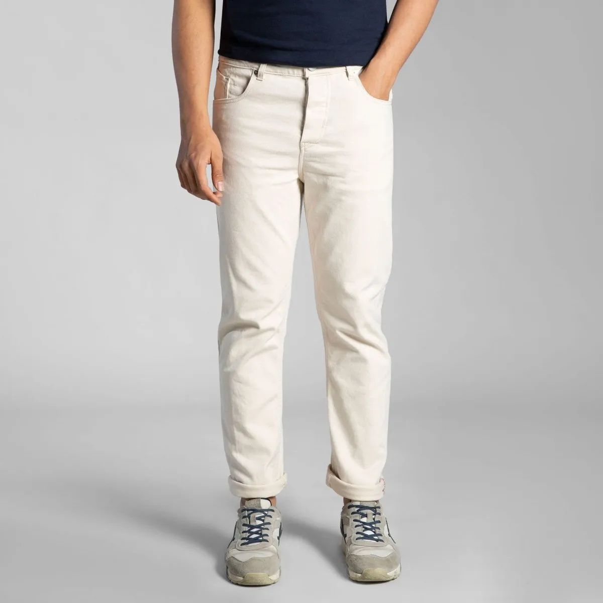Jeans Albert confort écru coupe droite