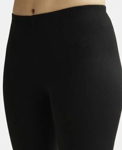 Jockey Women's Tailored Fit Cotton Leggings with Concealed Elastic Waistband (2520_Black_Large_Black_L)