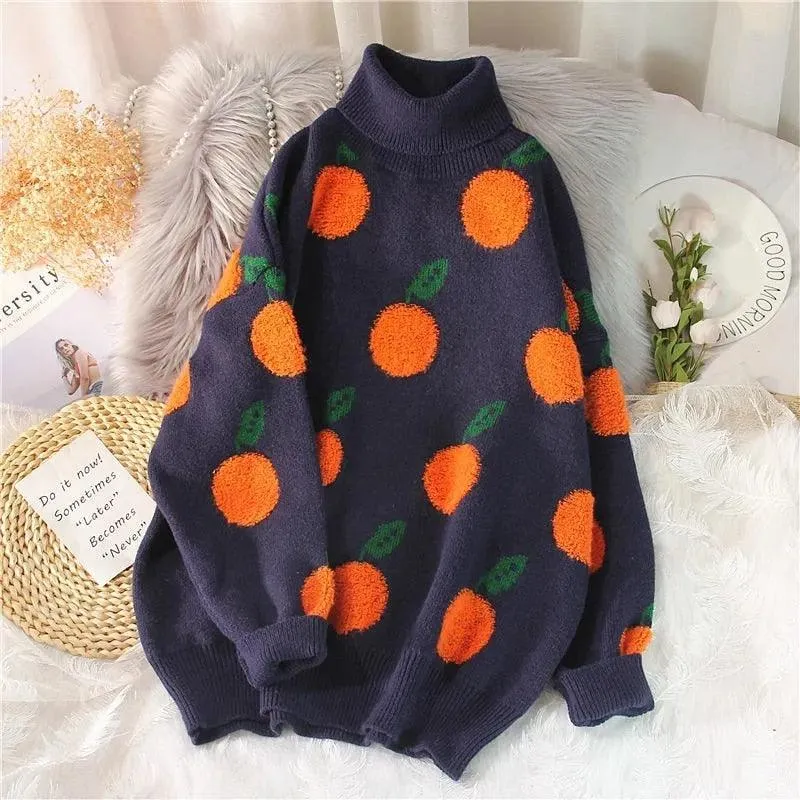 Kawaii Pullover Knit Cherry Sweater - Embrace Sweetness and Style 🍒👚