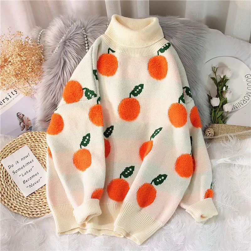 Kawaii Pullover Knit Cherry Sweater - Embrace Sweetness and Style 🍒👚