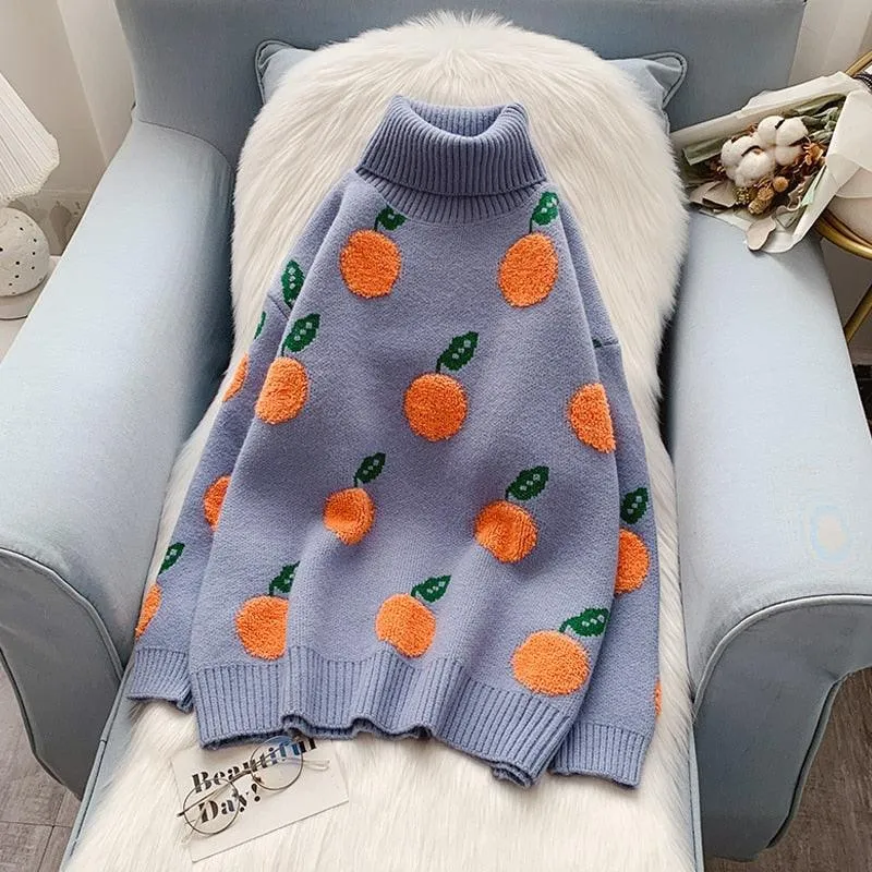 Kawaii Pullover Knit Cherry Sweater - Embrace Sweetness and Style 🍒👚