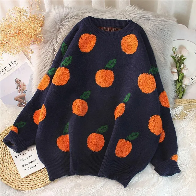 Kawaii Pullover Knit Cherry Sweater - Embrace Sweetness and Style 🍒👚