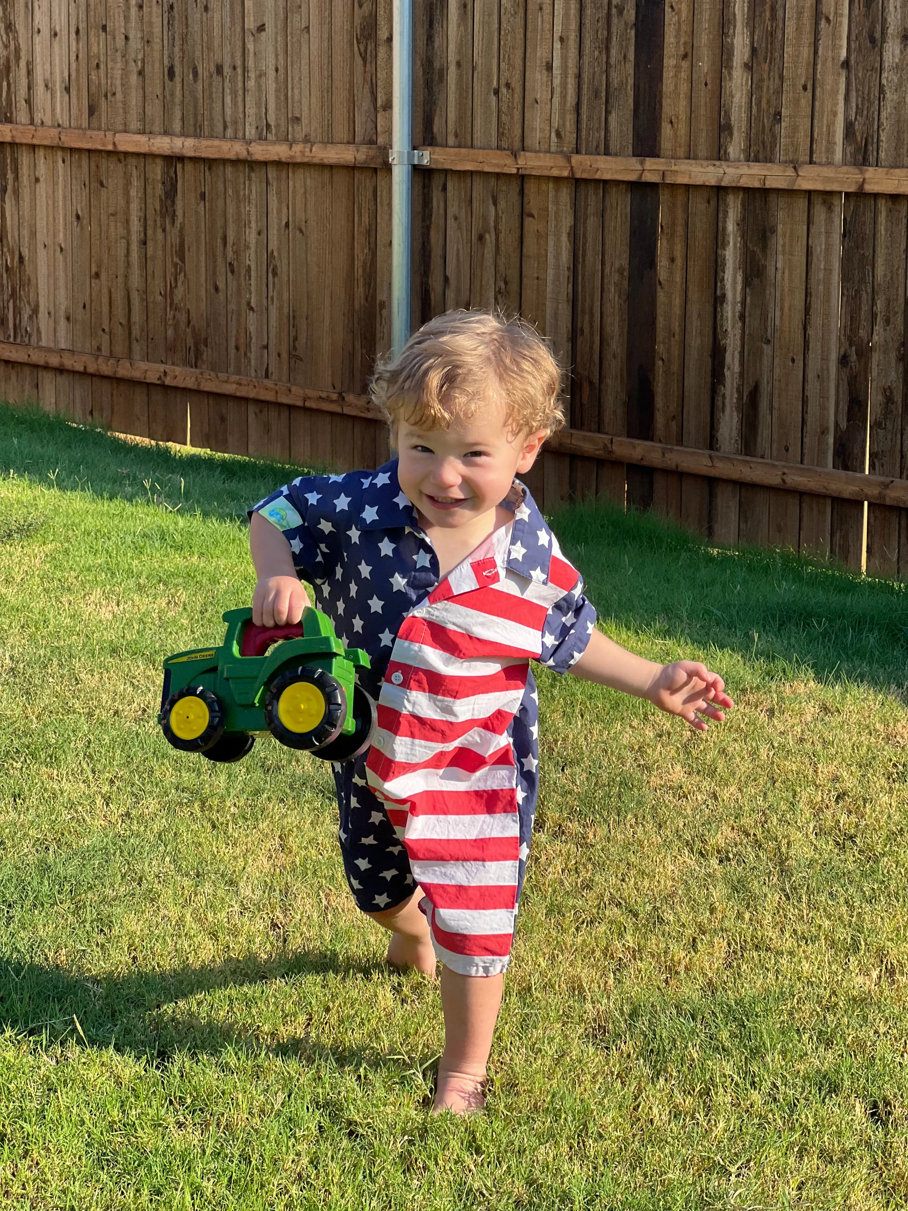 Kids American Flag Romper