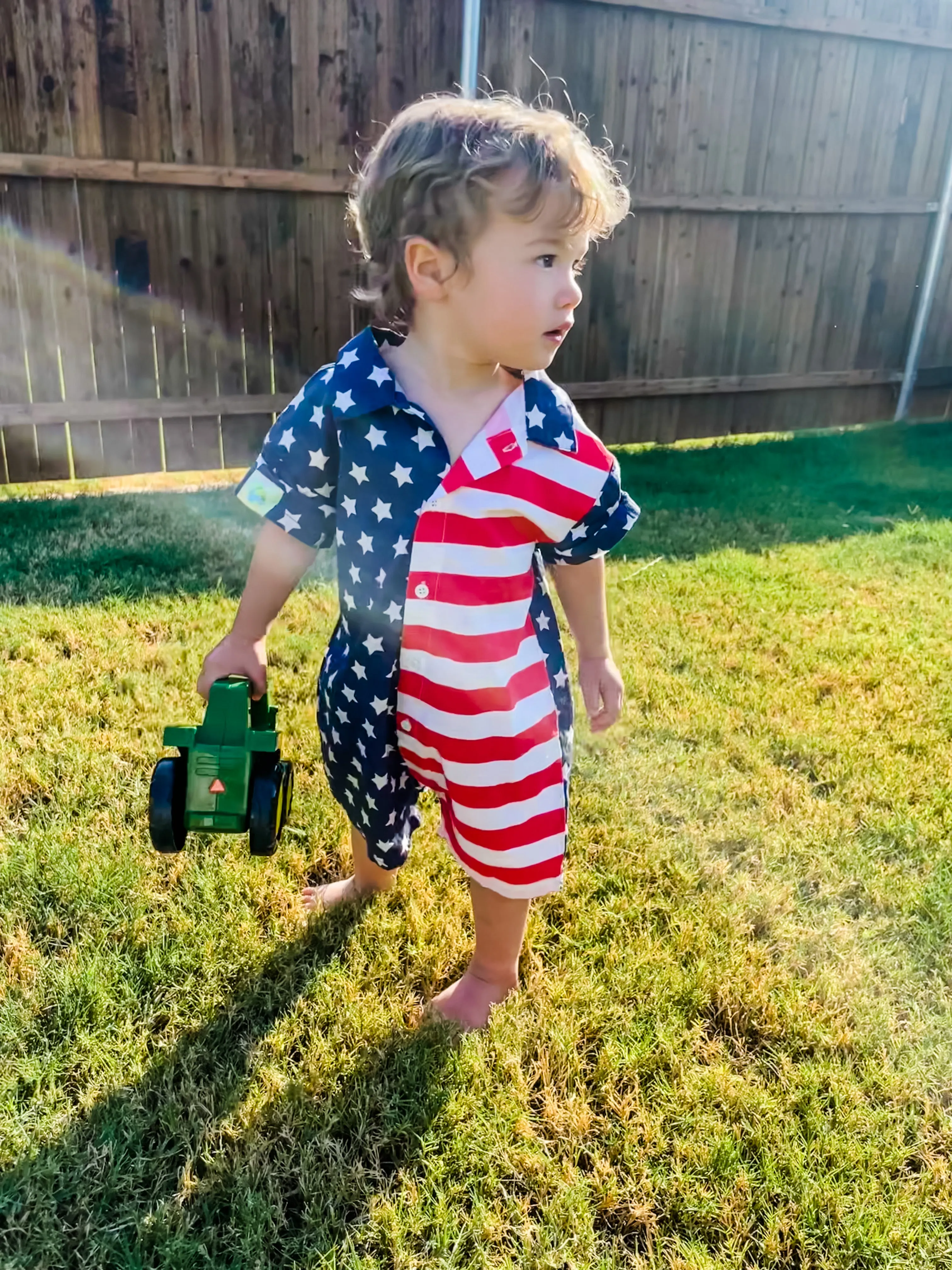 Kids American Flag Romper