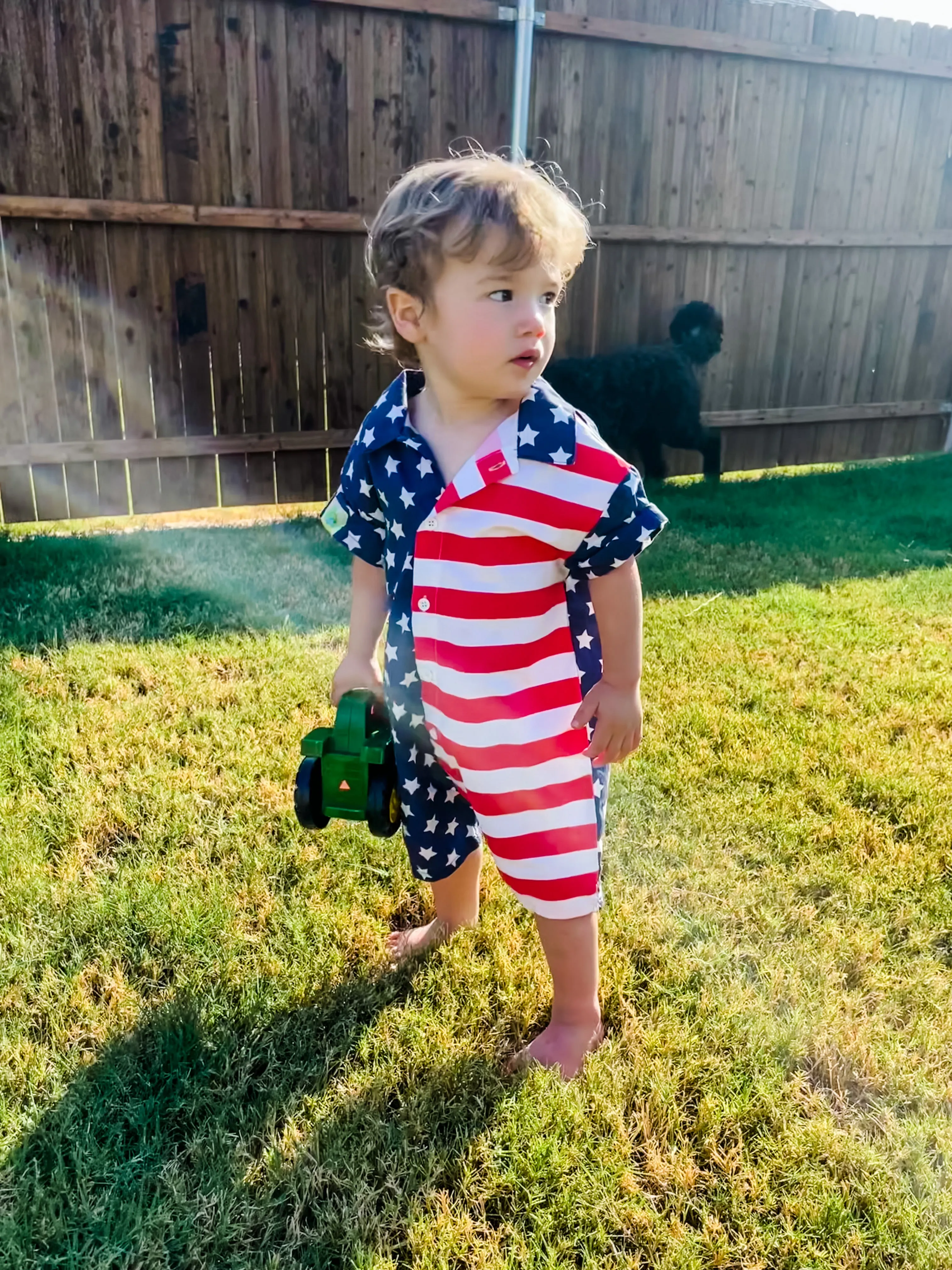 Kids American Flag Romper