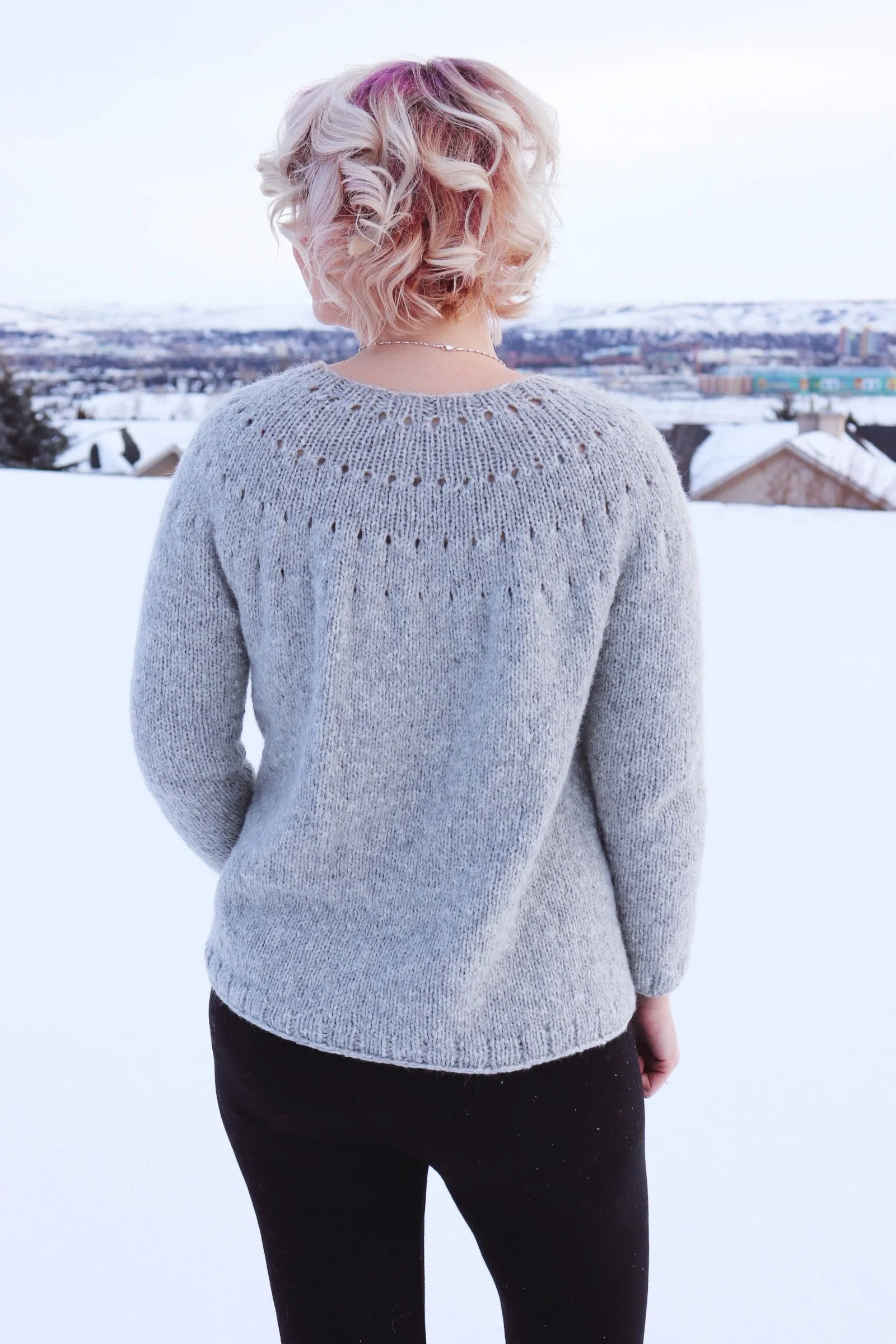 Knit Kit - Easy Eyelet Yoke Sweater