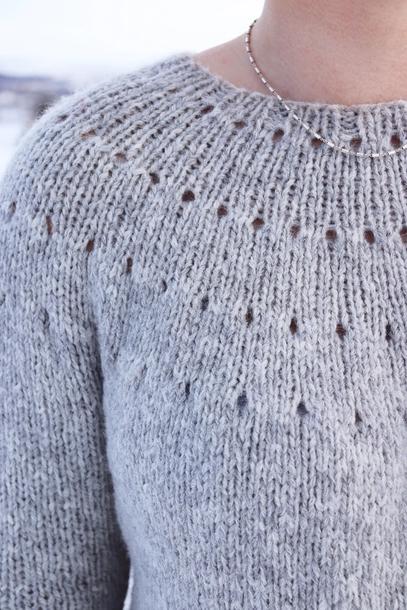 Knit Kit - Easy Eyelet Yoke Sweater