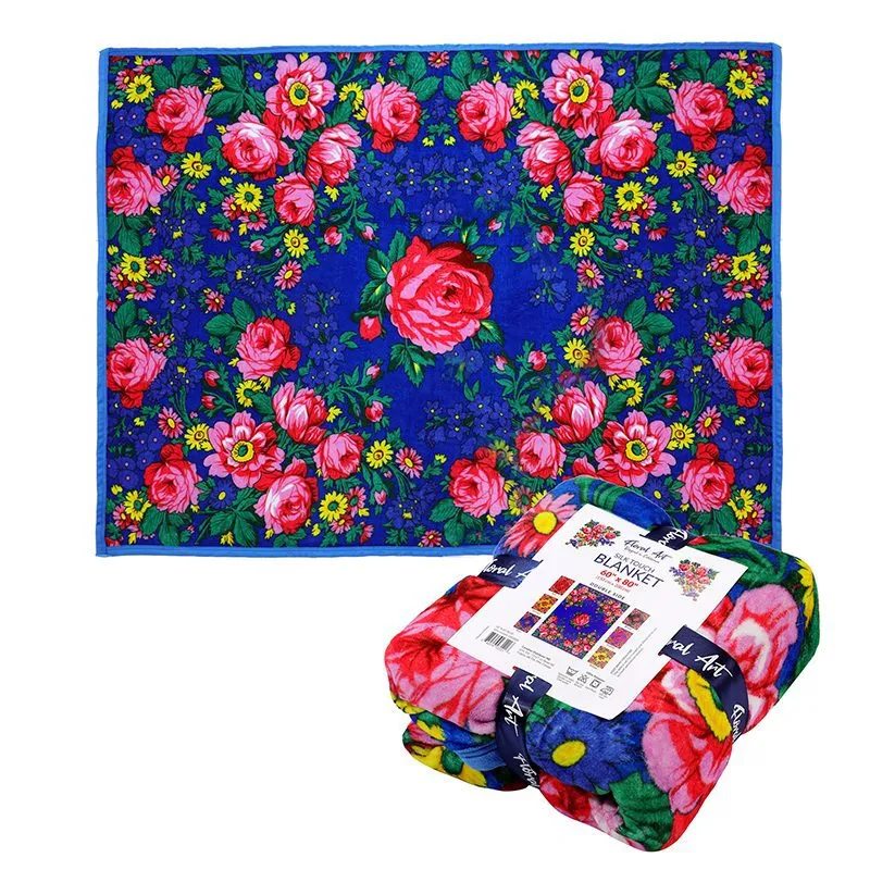 Kokum Floral Art Silk Touch Fleece - 60x80