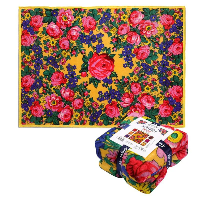 Kokum Floral Art Silk Touch Fleece - 60x80