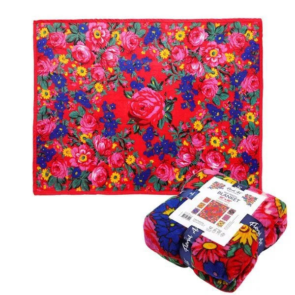 Kokum Floral Art Silk Touch Fleece - 60x80