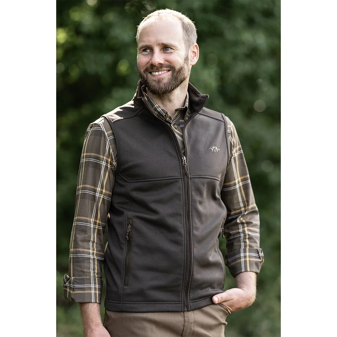 Kylar Fleece Waistcoat - Dark Brown by Blaser