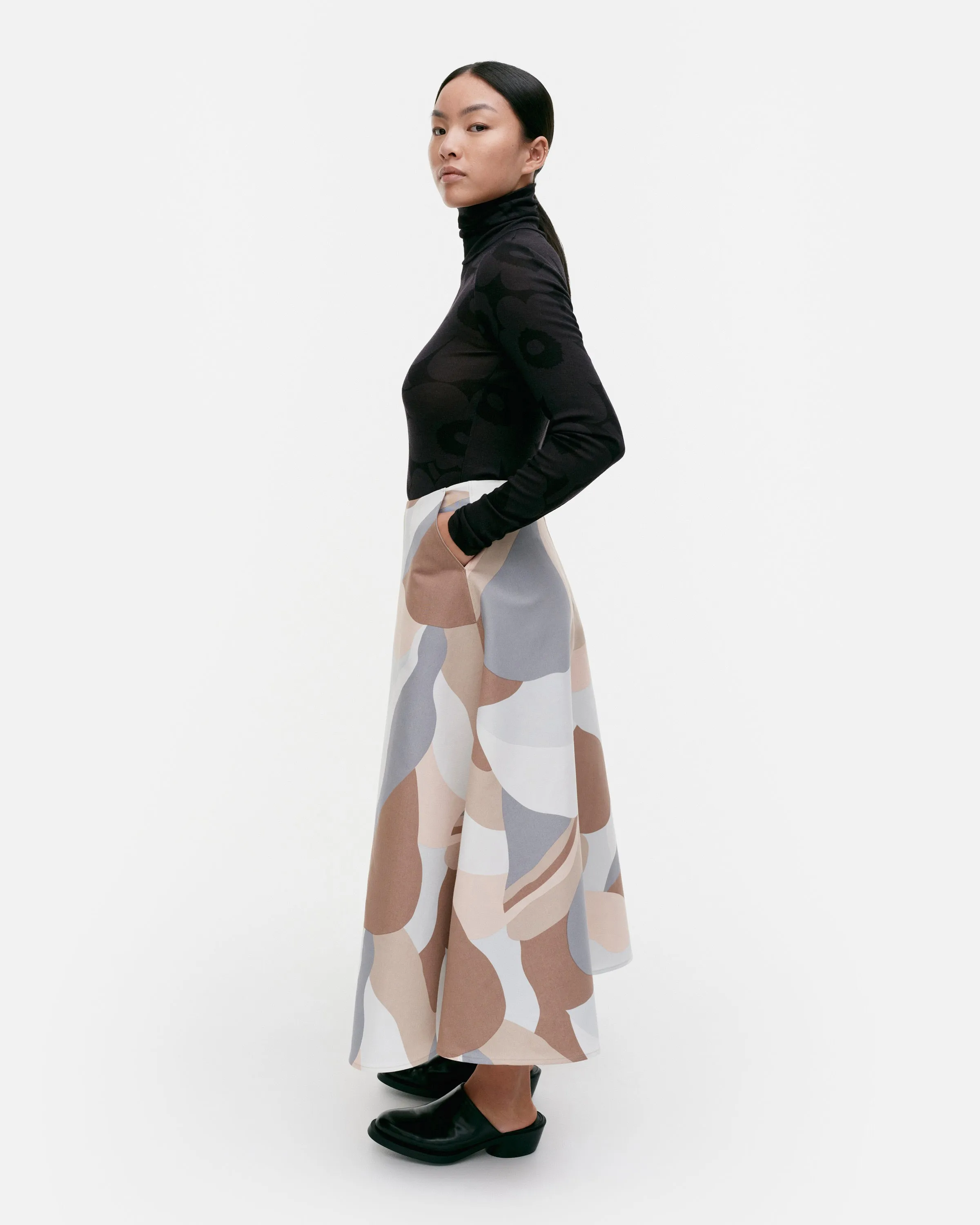 Laita Kamelia Cotton Linen Skirt 85cm