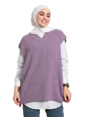 lavender Cut Pelt Pullover One Size