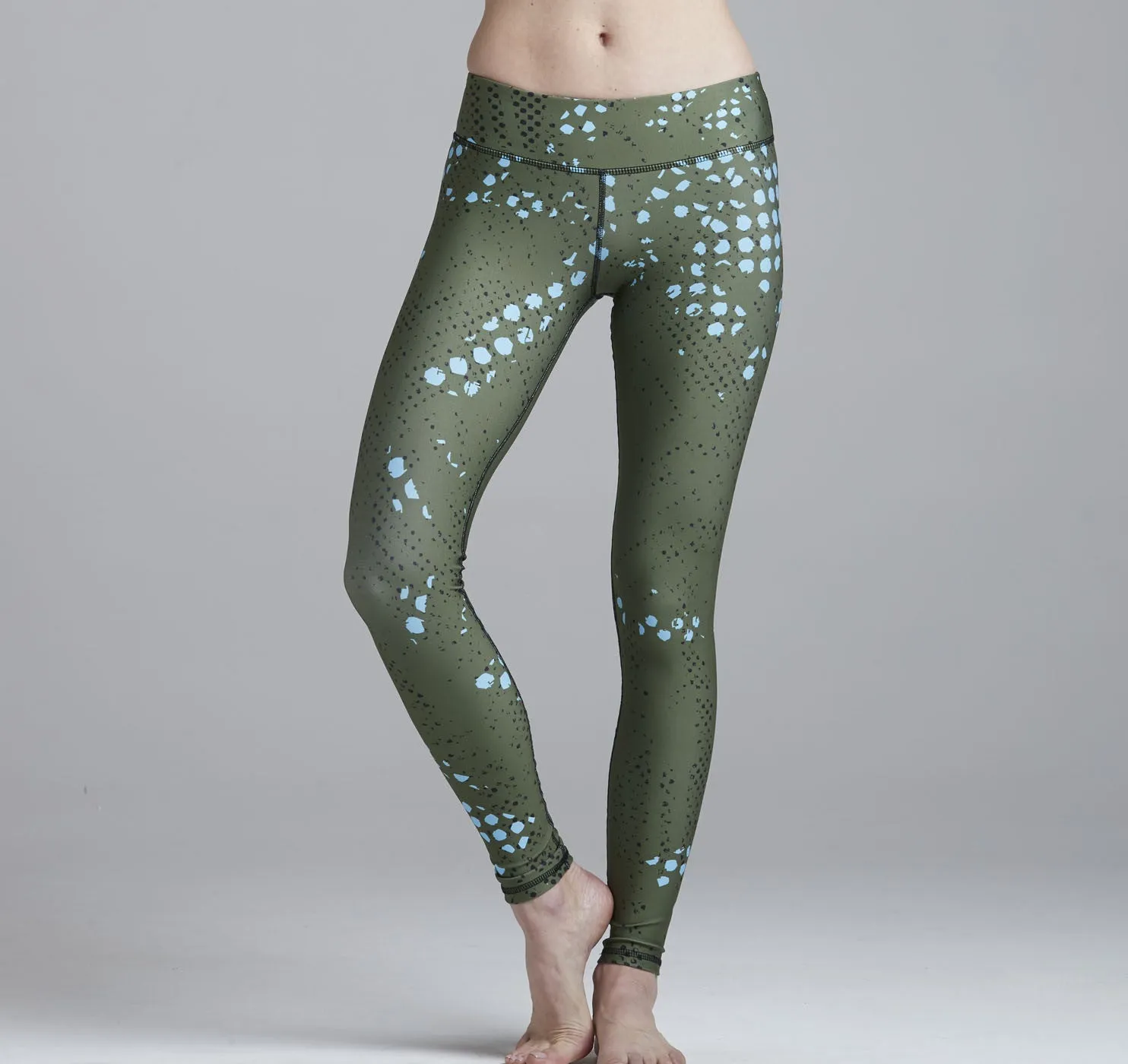 Leggings, Distress in Green