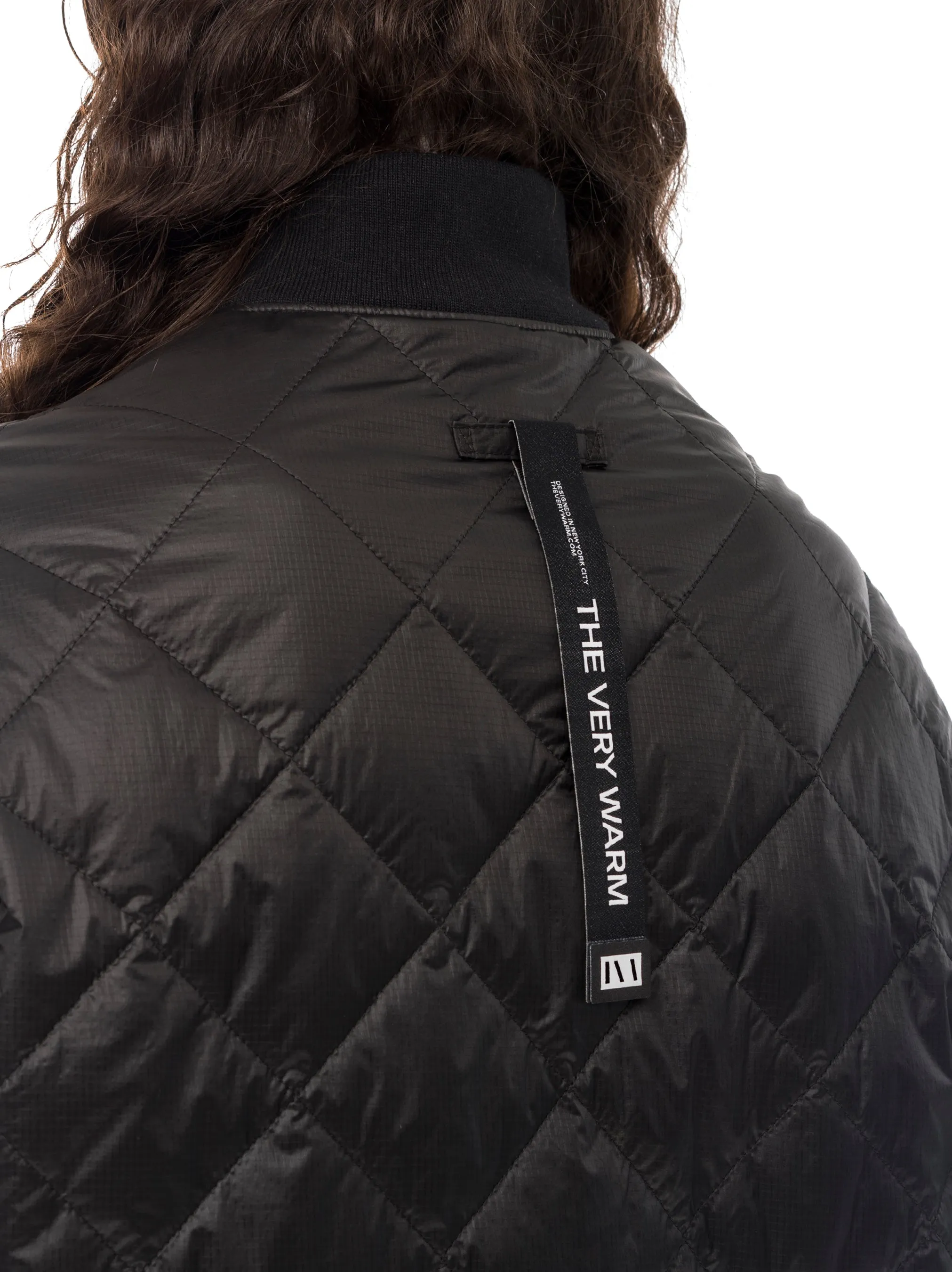 Light Quilted Bomber - Black