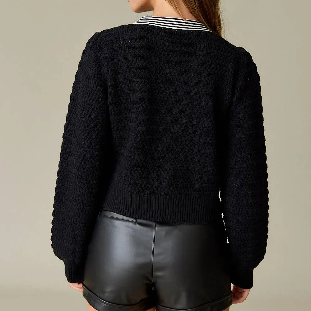 Lillian Bow Knit Sweater Top