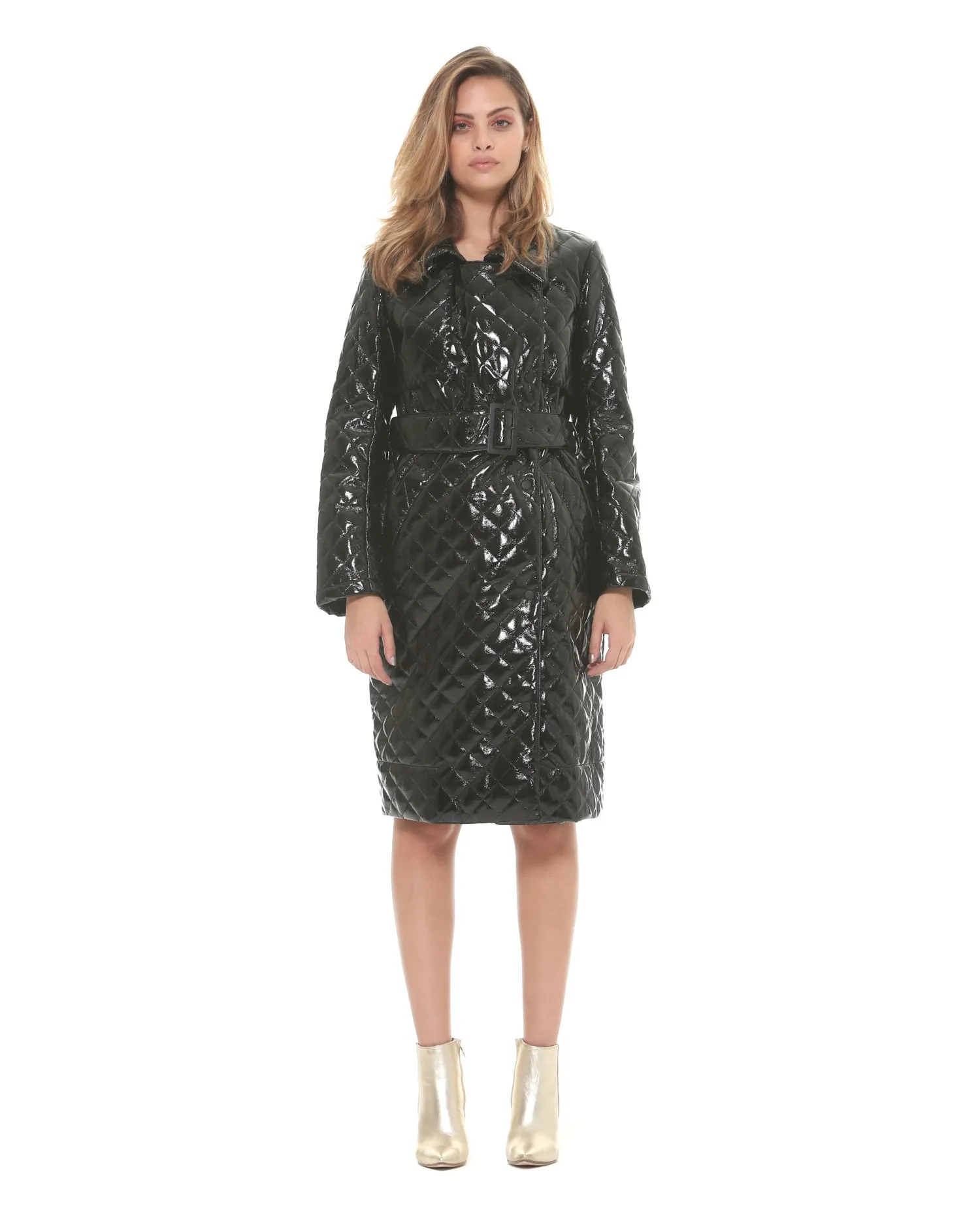 Long quilted coat
