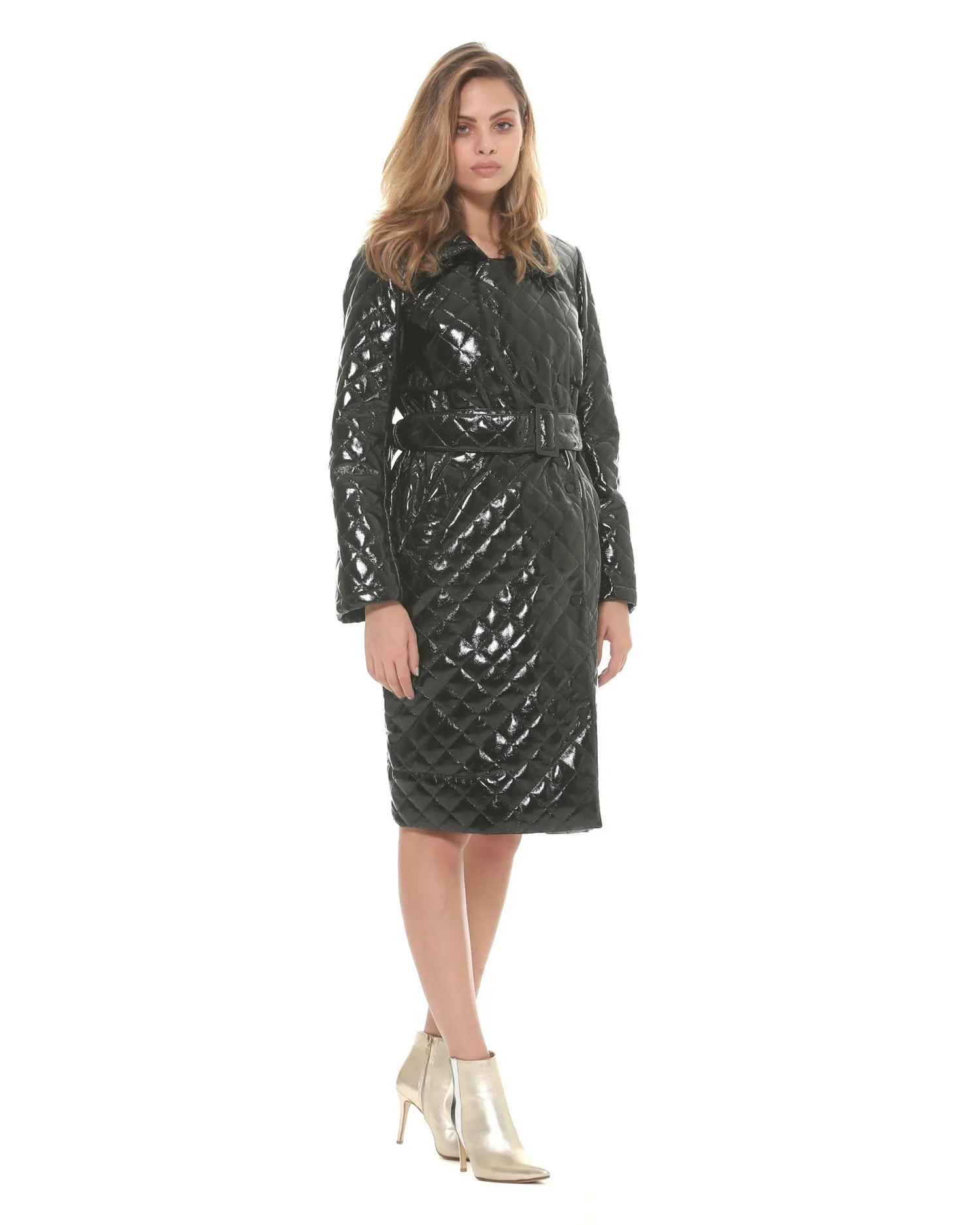 Long quilted coat
