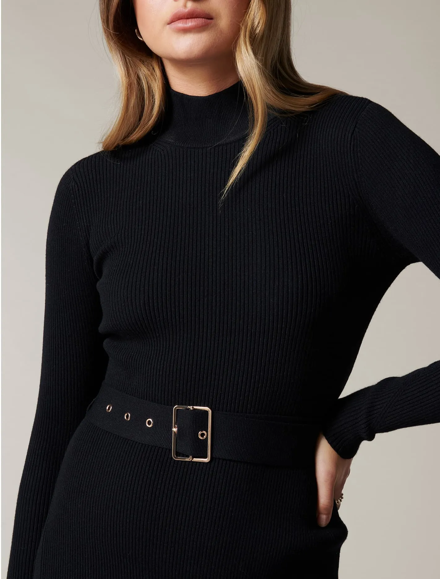 Maeve Long Sleeve Midi Knit Dress