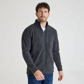 Mens Charcoal Full Zip Fleece