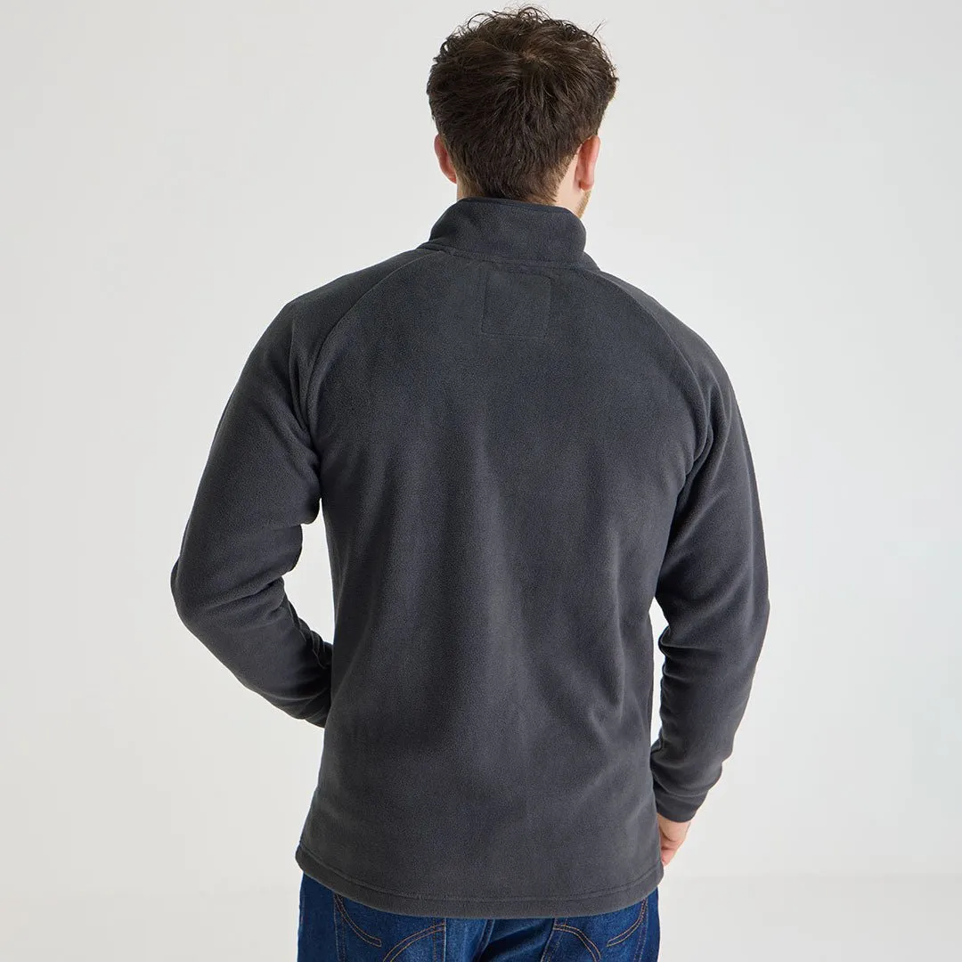 Mens Charcoal Full Zip Fleece