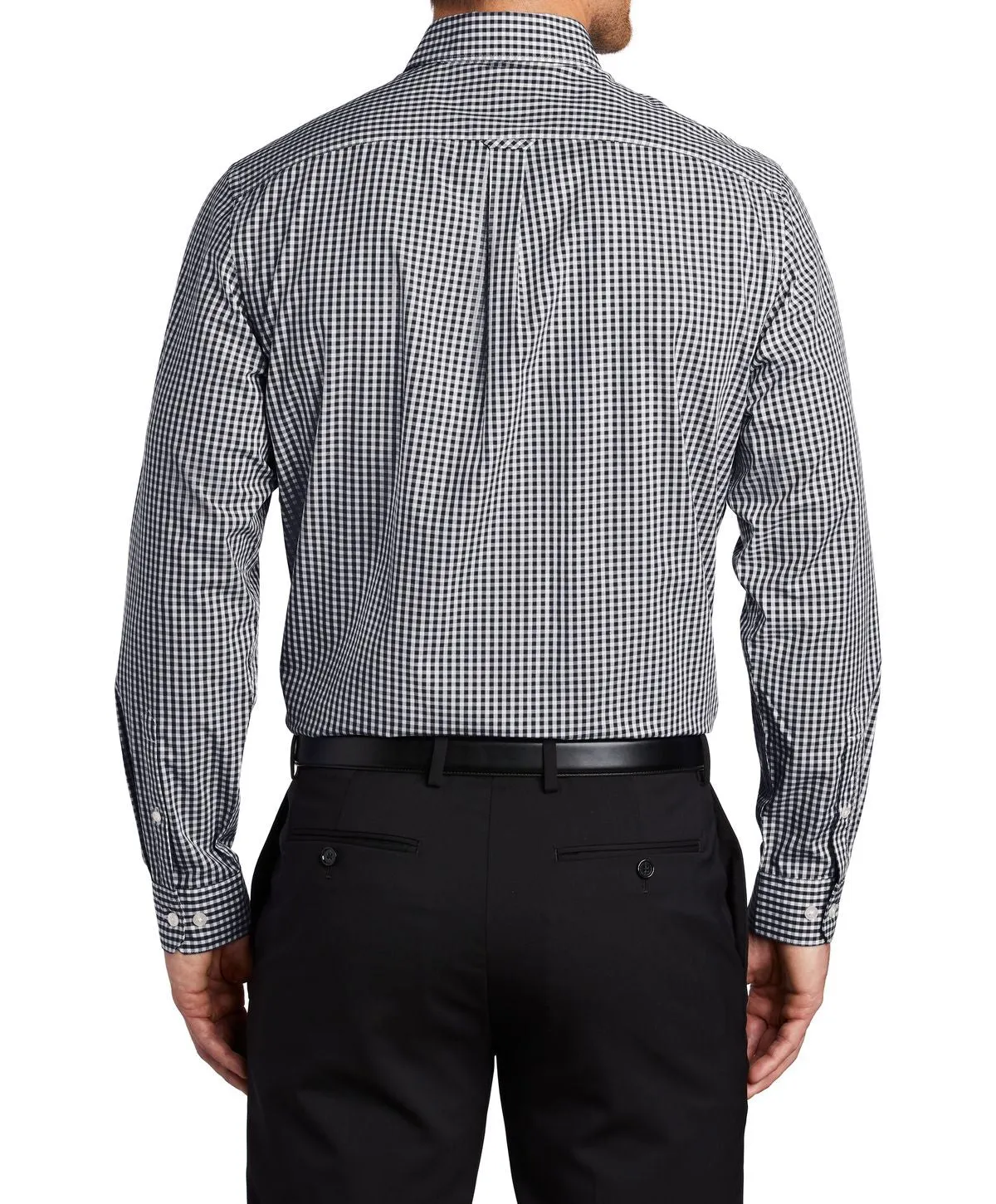 Men's Long Sleeve Broadcloth Gingham Dress Shirt