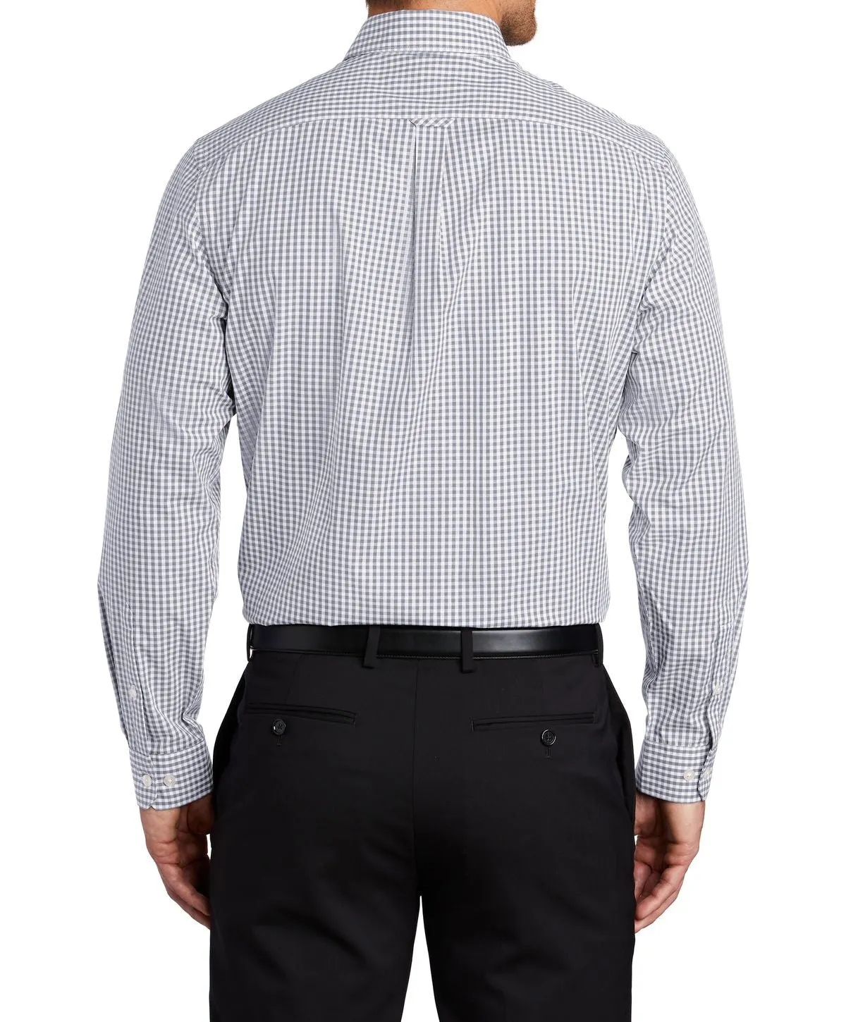 Men's Long Sleeve Broadcloth Gingham Dress Shirt