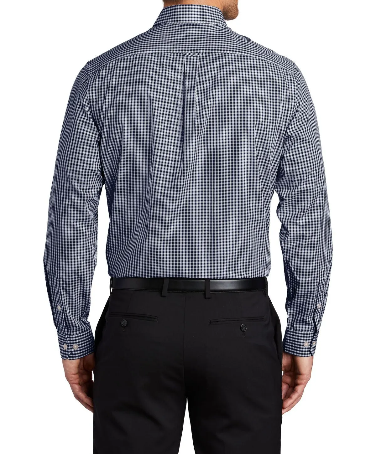 Men's Long Sleeve Broadcloth Gingham Dress Shirt