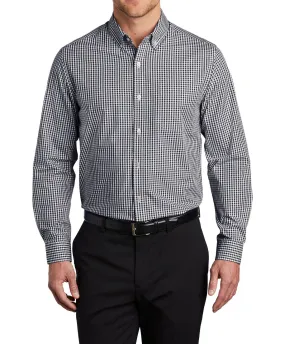 Men's Long Sleeve Broadcloth Gingham Dress Shirt